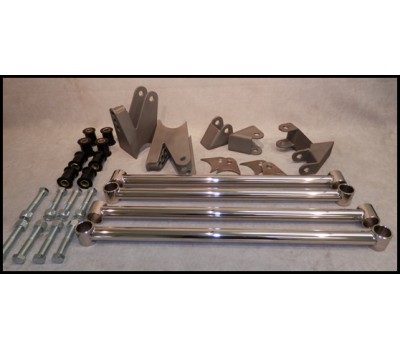 34 FORD REAR 4 BAR KIT - STAINLESS STEEL POLISHED - NON ADJUSTABLE - PARALLEL - KIT INCLUDES ALL PARTS REQUIRED