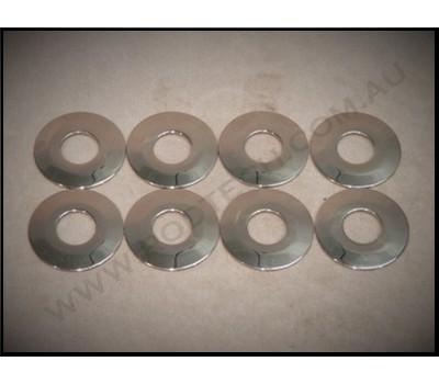 FRONT FOUR BAR  9/16” WASHERS  - POLISHED STAINLESS STEEL SET OF 8