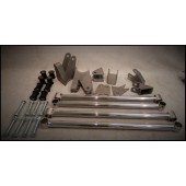 32 FORD REAR 4 BAR KIT - STAINLESS STEEL POLISHED - 4 BARS ADJUSTABLE - TRIANGULTED - KIT INCLUDES ALL PARTS REQUIRED