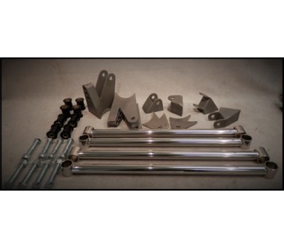 34 FORD REAR 4 BAR KIT - STAINLESS STEEL POLISHED - 4 BARS ADJUSTABLE - TRIANGULTED - KIT INCLUDES ALL PARTS REQUIRED