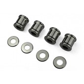 COIL OVER SHOCKS SPACER SET - STAINLESS STEEL POLISHED - SET OF FOUR WIDE INC WASHERS